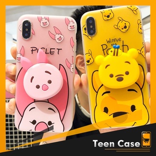Ốp Lưng Iphone Lợn Piglet, Gấu Poo - Cho Iphone 6 6s 6Plus 6sPlus 7Plus 8Plus X - (Tặng kèm giá đỡ)