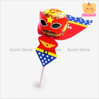 Giấy Thiệp Trang Trí Kẹo Mút Hình Siêu Anh Hùng Wonder Woman Azzin Store