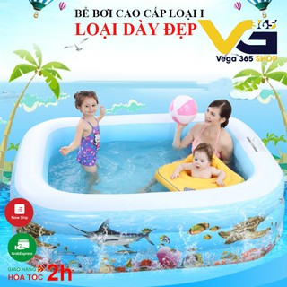 [kèm bơm điên] bể bơi cho bé loại 3 tầng đủ kích cỡ hàng mới về,1m2-2m1