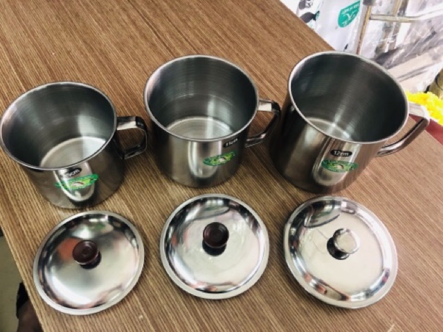 Ca inox có nắp đậy.(nhiều size(