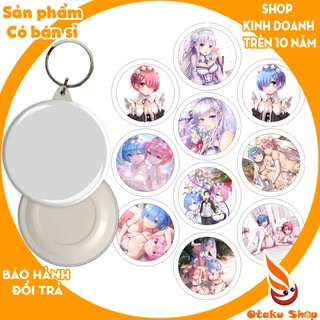 20/640 MẪU> Huy hiệu móc khóa Anime RE Zero Bắt Đầu Lại ở Thế Giới Khác nhân vật phim Rem,Ram,Emilia,felt,felix,subaru