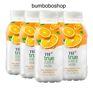 lốc 6 chai nước uống sữa trái cây TH TRUE JUICE MILK vị cam/dâu