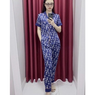 Bộ ngủ satin ZAM Luxury - CLA37 - Áo ngắn tay quần dài