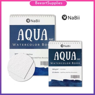Quyển Giấy Vẽ Màu Nước Nabii Aqua Fat 300GSM [ CHÍNH HÃNG ] 25 TỜ