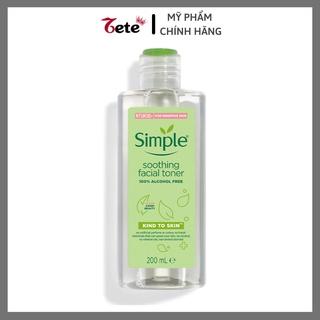 Nước Hoa Hồng Simple Cân Bằng Da Dịu Nhẹ Kind To SkinSoothing Facial To ner 200ml