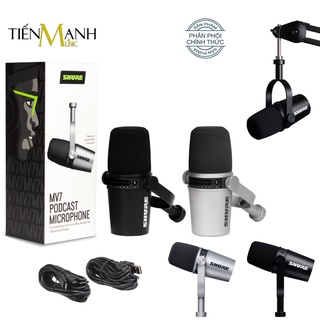 [Chính Hãng] Micro Shure MV7-K - Cổng USB &amp; XLR Livestream Podcast Mic Thu Âm Phòng Studio MV7K Microphone Biểu Diễn MV7