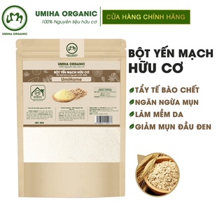 Bột Yến Mạch hữu cơ UMIHA nguyên chất túi 40G - Đắp mặt dưỡng da tươi sáng, làm trắng da, giảm thâm và lành mụn
