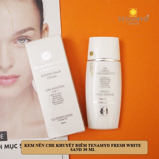 [NHẬP KHẨU-TEM PHỤ]Kem nền che khuyết điểm Fresh White Sand TENAMYD