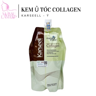 Ủ tóc Collagen Karseell 500ml - Dầu hấp tóc Chuẩn SALON cao cấp (Hàng Ý - Tem Cod Chống Hàng Gỉa)