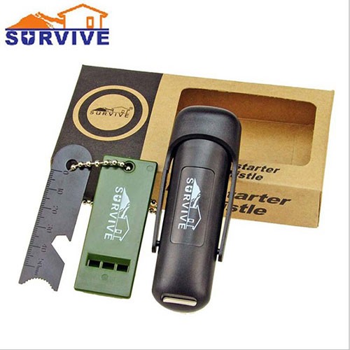 Combo que đánh lửa 1 tay, còi sinh tồn survive