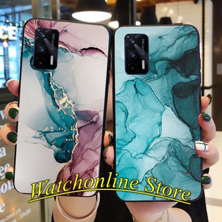 Ốp lưng phủ bóng Realme Q3 Realme Q3 pro Realme GT Realme GT NEO Realme C12 C15 Realme C17 Realme 7i họa tiết Vân đá P2