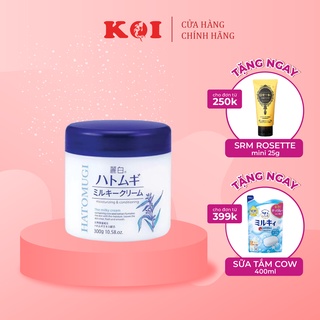 Kem dưỡng da Hatomugi Moisturizing Conditioning The Milky Cream 300g