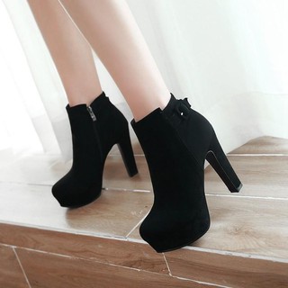 [ Có ảnh thật] Boot nữ cao gót 12cm da lộn SÀNH ĐIỆU GBN6701
