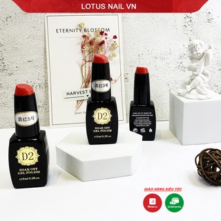 Sơn gel đỏ D2, set sơn đỏ màu đặc biệt chai 15ml