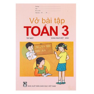 Sách - bài tập Toán 3/1 - Sách Giáo khoa Song ngữ Việt - Anh