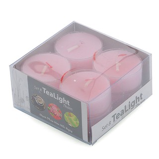 Hộp 8 nến tealight thơm đế nhựa Miss Candle NQM2059 (Hồng, hương hoa anh đào)