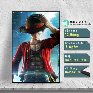 Tranh Luffy One Piece Treo Trường Trang Trí Phòng