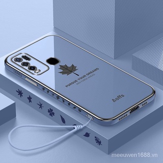 QIANZI Ốp Lưng họa tiết lá phong dành cho Vivo Y30 Vivo Y50 Vivo Y30 Y50