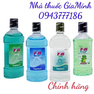 NƯỚC SÚC MIỆNG T-B TRAPHACO 500 ml (Chính hãng)- sạch răng, thơm miệng, phòng nhiễm bệnh về hô hấp
