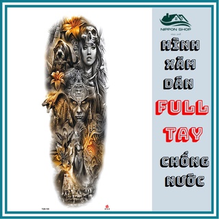 Hình Xăm Dán Kín Tay, Nửa Lưng TQB-109