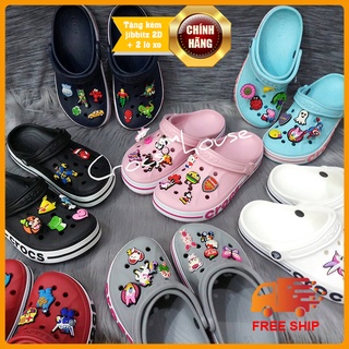 Dép sục crocs baya unisex bảng màu 1, dép sục cross nam nữ tặng kèm jibbitz sticker - Cross house