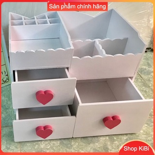Kệ đựng mỹ phẩm nút tim hồng