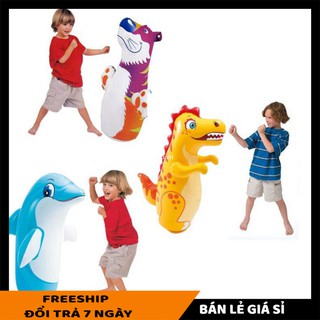 Lật đật SALE ️ Lật đật bơm hơi chất liệu bền đẹp, đáy rỗng, hình thú dễ thương - Đồ chơi vận động cho bé 6708