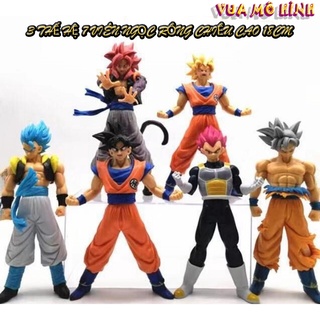Mô hình Dragon Ball - Combo 6 Nhân vật DragonBall-Gogeta-SonGoku-Broly-Jiren-Vegeta-SuperSaiyan-God-SSJ4... - Cao 18cm
