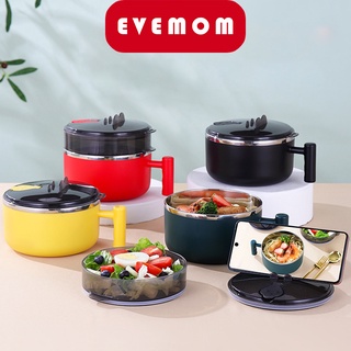 Bát Ăn Mì Tôm Inox Có Nắp Cute Dễ Thương Phong Cách Hàn Quốc EVEMOM STORE BA001