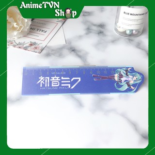 Thước Kẻ Nhựa phủ nhũ nhân vật Miku - Nhiều mẫu In hình siêu xinh