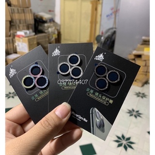 ( Kim cương nhũ vỉ)_Bộ 3 dán mắt camera iPhone 1 , 13 mịi 12 Pro, 12 Pro Max, 11, 11 Pro, 11 Pro max cực nổi bật titan