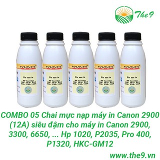 Mực Nạp máy in Canon 2900 (Mực nạp 12A/303 GM12)siêu đậm nét đẹp cho Canon 2900, 3300,Hp1020, P2035, Pro 400, P1320