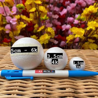 QUẢ BÓNG XỐP TRÒN - QUẢ CẦU XỐP - XỐP TRÒN TRANG TRÍ - MÚT TRÒN (15 CM - 12.5 CM - 10 CM)
