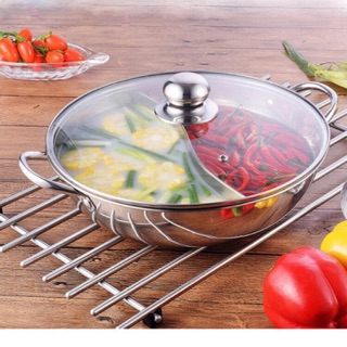 Nồi lẩu chia ngăn i nốc 100% đun bết từ và hồng ngoại hàng cao cấp