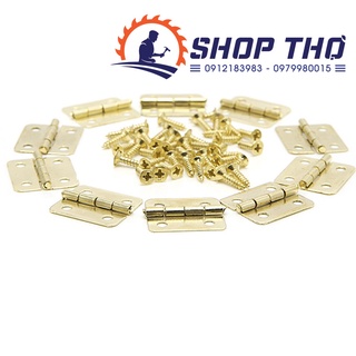 Bản lề trơn màu vàng KT 17mm*18mm (set 10 cái)