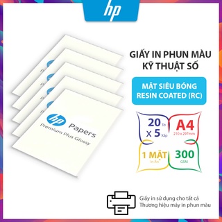 Bộ 5 Xấp Giấy In Ảnh HP Premium Plus Glossy A4 300gsm 20 Tờ x 5