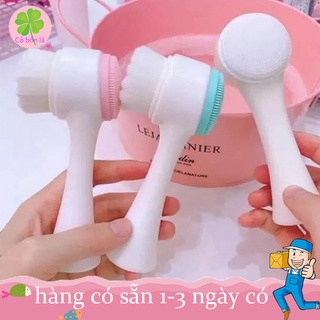 [Mua 2 giảm 4%] Cọ Rửa Mặt Massage Silicon 2 Đầu - Hàng Nhập Khẩu