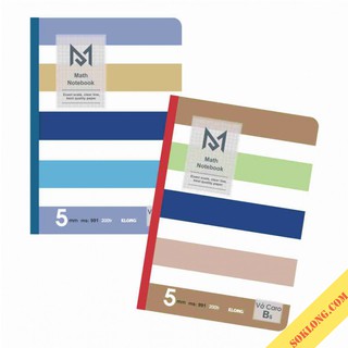 Vở may dán gáy Caro B5 200 trang, sổ klong MS 991