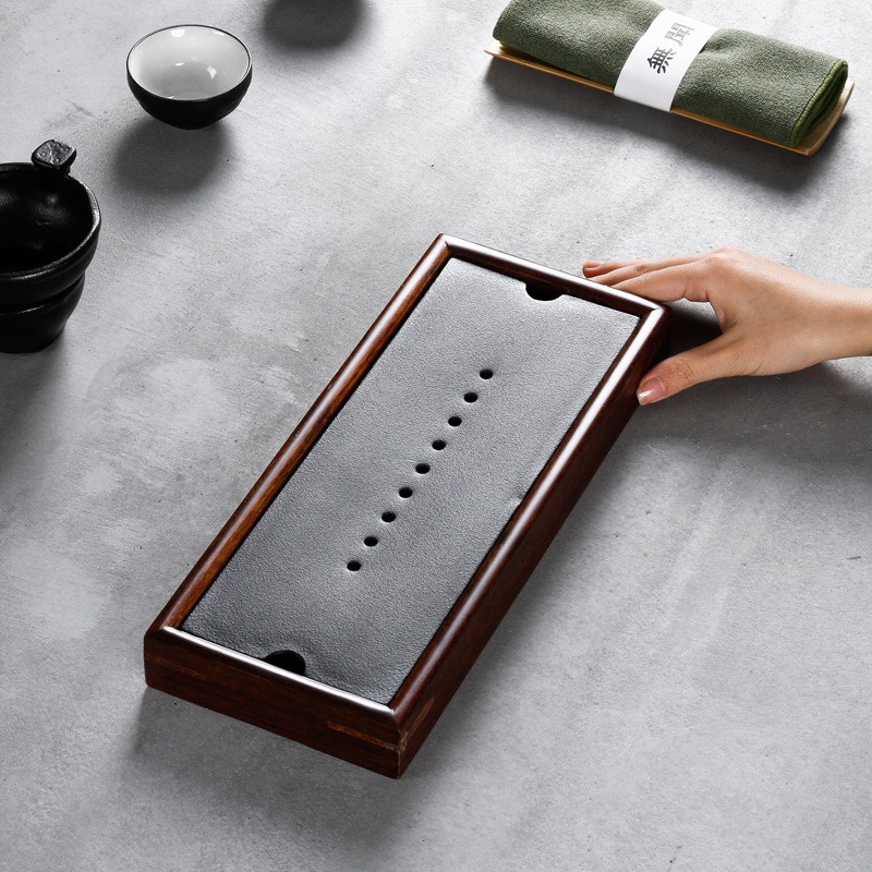 KHAY TRÀ GỖ MUN MẶT ĐÁ