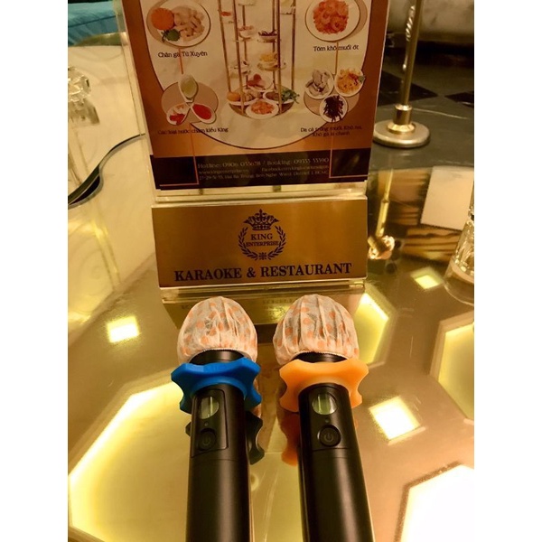 100 bao bọc micro karaoke (chấm bi)