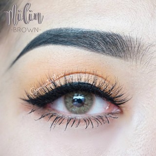 Áp Tròng MILIN BROWN - Ẩm Cao 55%, Lens Nâu Không Viền Không Giãn Siêu Cấp Ẩm Phù Hợp Cho Mắt Nhạy Cảm