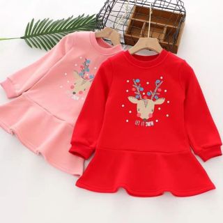 Váy Noel hình tuần lộc cho bé