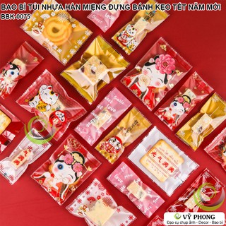 BAO BÌ TÚI NHỰA HÀN MIỆNG ĐỰNG BÁNH KẸO TẾT NĂM MỚI IN HÌNH CHÚC MỪNG TÂN XUÂN TÀI LỘC BBK-0075
