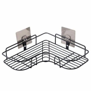 Kệ góc dán tường bằng thép không rỉ siêu chắc trong nhà bếp nhà tắm (TẶNG MIẾNG DÁN - LOẠI 1 TẦNG)