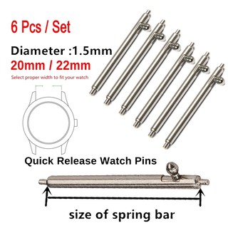 6 thanh chốt thông minh dùng cho dây đồng hồ thông minh  + Size ( kích cỡ ) chốt : 20mm / 22mm