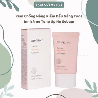 kem chống nắng nâng tone da 𝐈𝐍𝐍𝐈𝐒𝐅𝐑𝐄𝐄 𝐓𝐎𝐍𝐄 𝐔𝐏 𝐍𝐎 𝐒𝐄𝐁𝐔𝐌 𝐒𝐏𝐅𝟓𝟎+ 𝐏𝐀++++