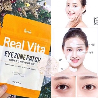 [Korea]Túi 30miếng Mặt Nạ Xóa Nhăn Mắt Thâm Bọng Prreti Real Vital EyeZone