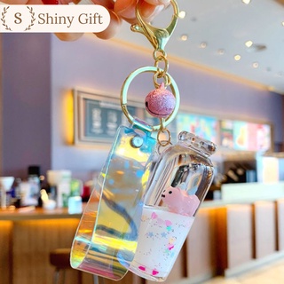 Móc khóa heo con trong bình sữa siêu cute