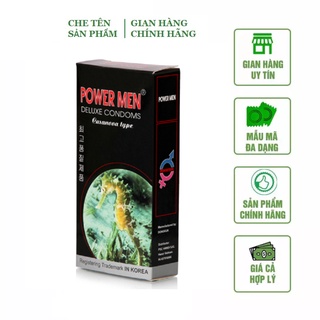 Bao Cao Su POWER MEN Gân Gai Kéo Dài Thời Gian - hộp 12 bao - Chính hãng