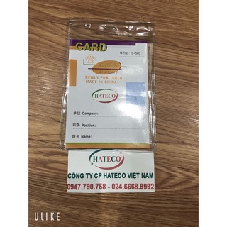 (SALE) Mặt thẻ đeo nhân viên,đeo thẻ dọc to bao thẻ tên 503/504